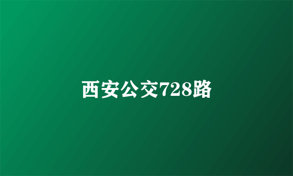 西安公交728路