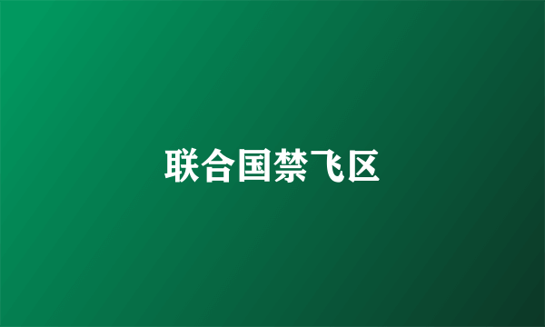联合国禁飞区
