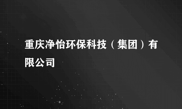 重庆净怡环保科技（集团）有限公司