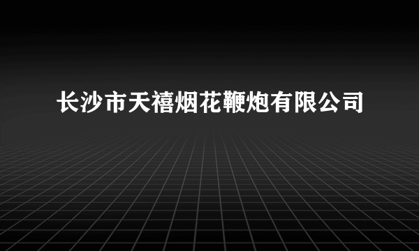 长沙市天禧烟花鞭炮有限公司