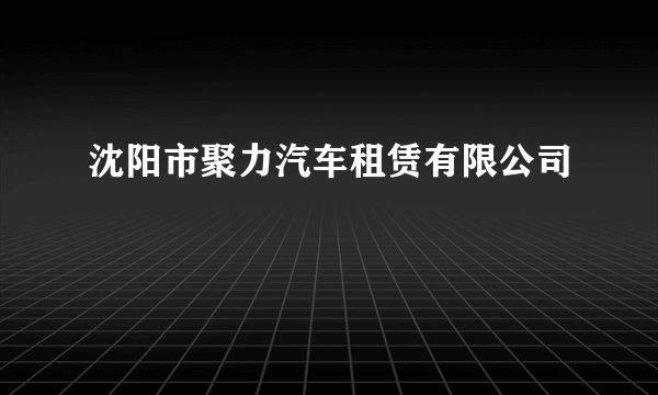 沈阳市聚力汽车租赁有限公司