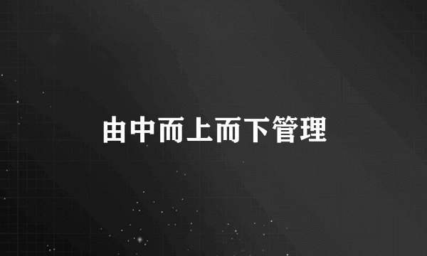 由中而上而下管理