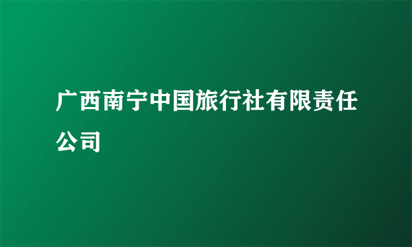 广西南宁中国旅行社有限责任公司