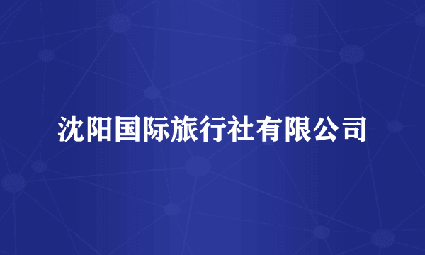 沈阳国际旅行社有限公司