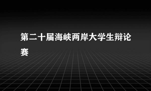 第二十届海峡两岸大学生辩论赛
