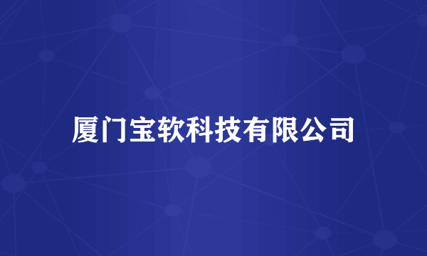 厦门宝软科技有限公司