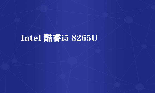 Intel 酷睿i5 8265U