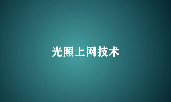 光照上网技术