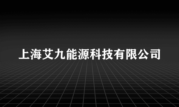上海艾九能源科技有限公司
