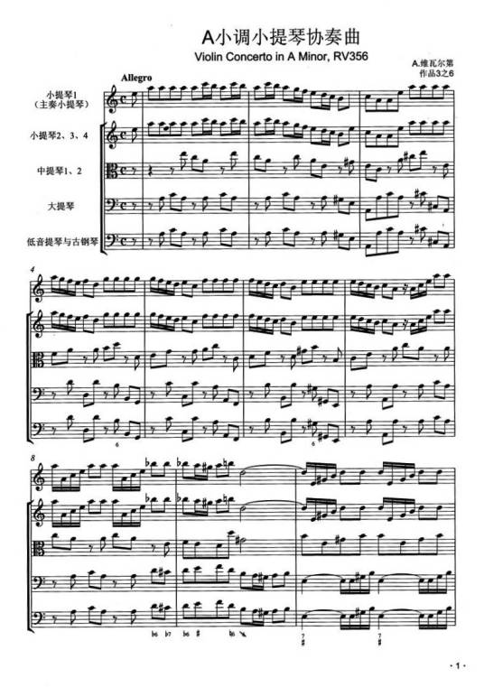 a小调小提琴协奏曲（维瓦尔第音乐作品）