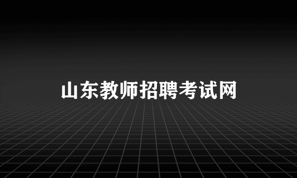 山东教师招聘考试网