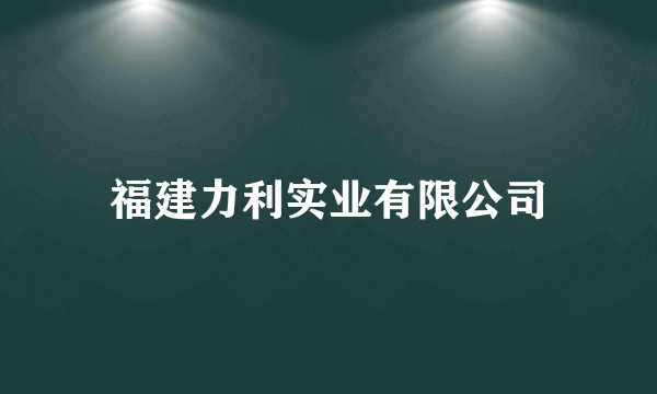 福建力利实业有限公司