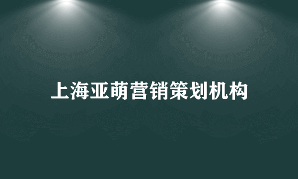 上海亚萌营销策划机构