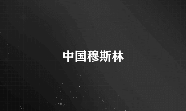 中国穆斯林