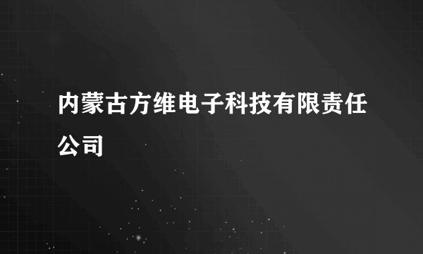 内蒙古方维电子科技有限责任公司