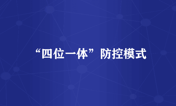 “四位一体”防控模式
