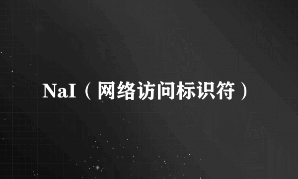 NaI（网络访问标识符）
