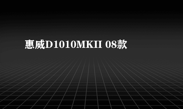 惠威D1010MKII 08款