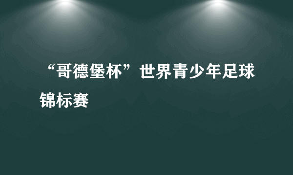 “哥德堡杯”世界青少年足球锦标赛