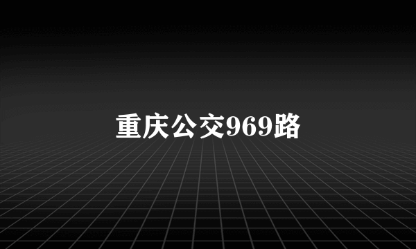 重庆公交969路
