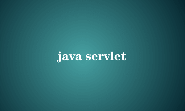 java servlet