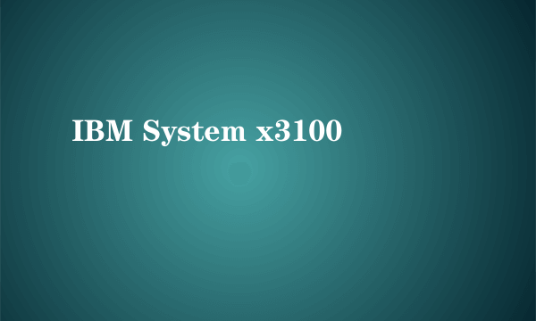 IBM System x3100