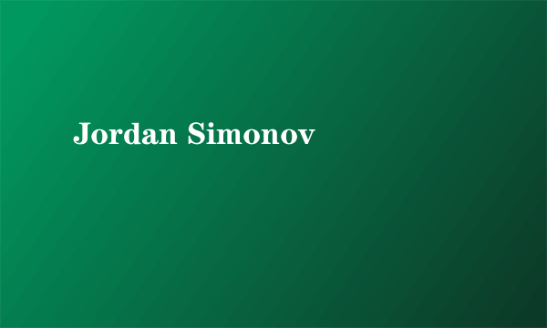 Jordan Simonov