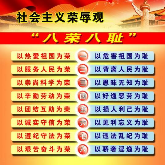 八荣八耻：社会主义荣辱观