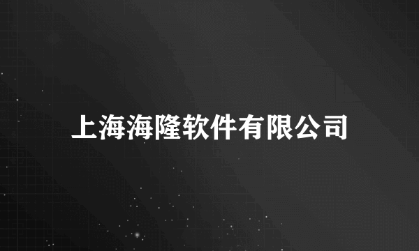 上海海隆软件有限公司