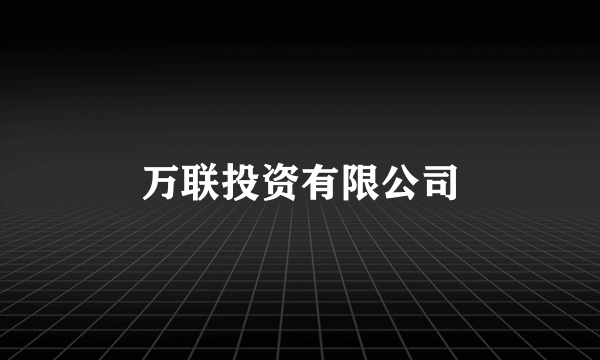 万联投资有限公司