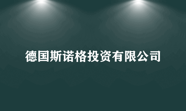 德国斯诺格投资有限公司