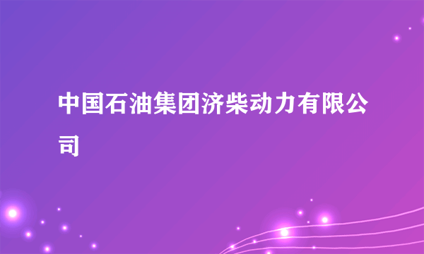 中国石油集团济柴动力有限公司