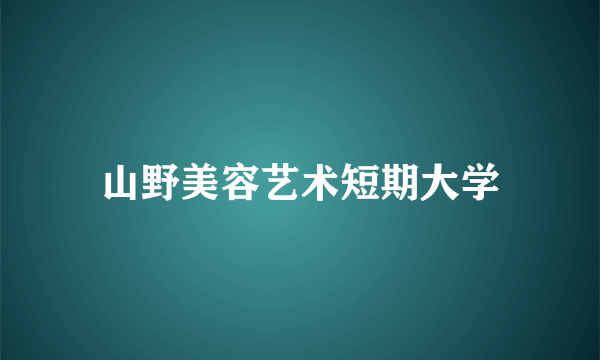 山野美容艺术短期大学