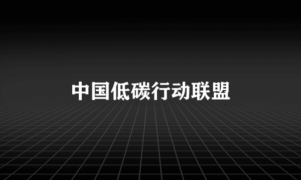 中国低碳行动联盟