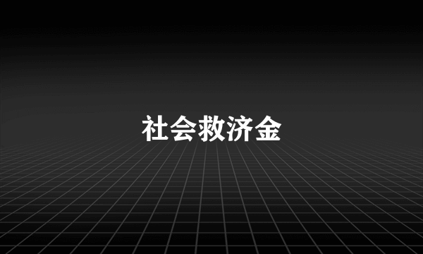 社会救济金