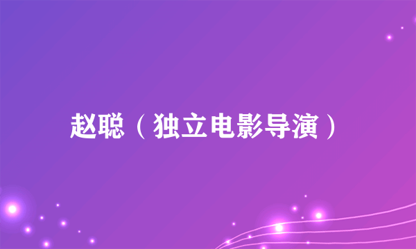 赵聪（独立电影导演）