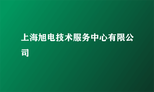 上海旭电技术服务中心有限公司