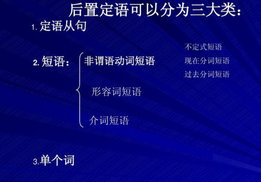 后置定语