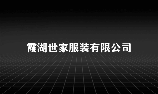 霞湖世家服装有限公司