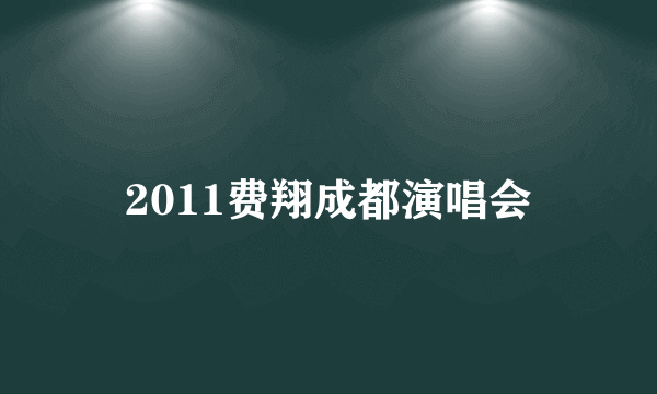 2011费翔成都演唱会