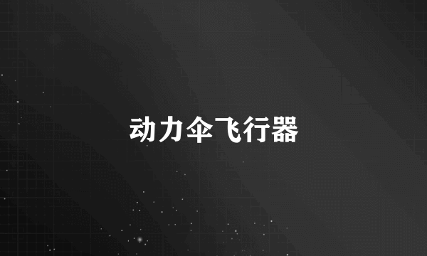动力伞飞行器