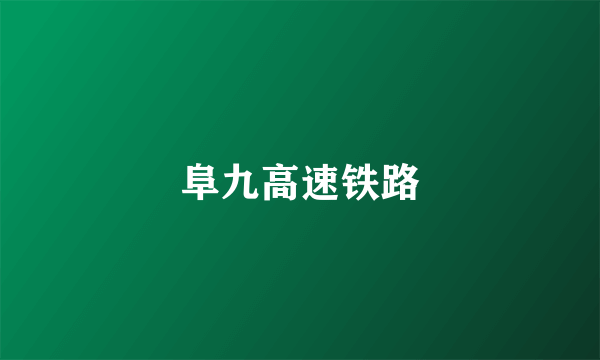 阜九高速铁路