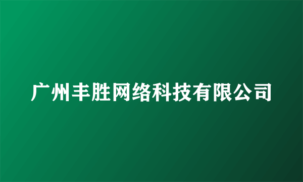 广州丰胜网络科技有限公司
