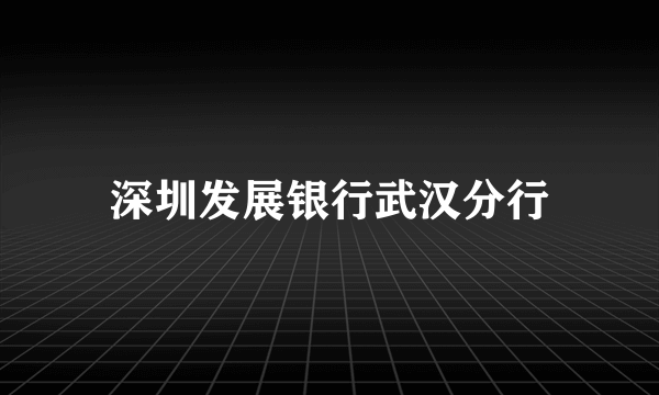 深圳发展银行武汉分行