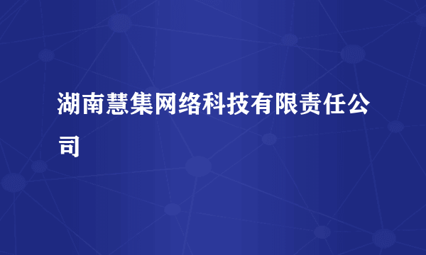 湖南慧集网络科技有限责任公司