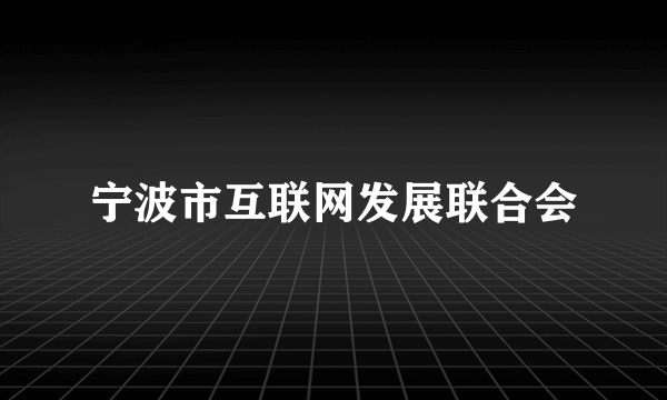 宁波市互联网发展联合会