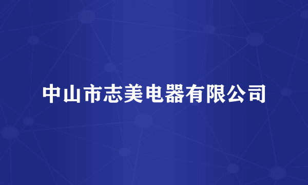 中山市志美电器有限公司