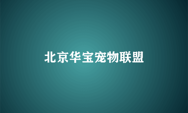 北京华宝宠物联盟