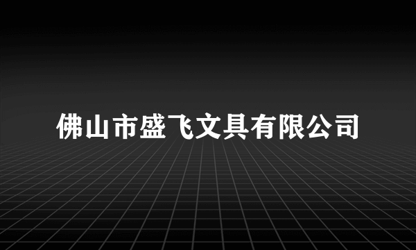 佛山市盛飞文具有限公司