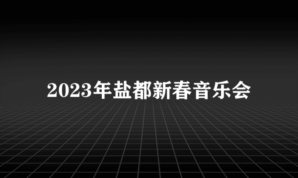 2023年盐都新春音乐会